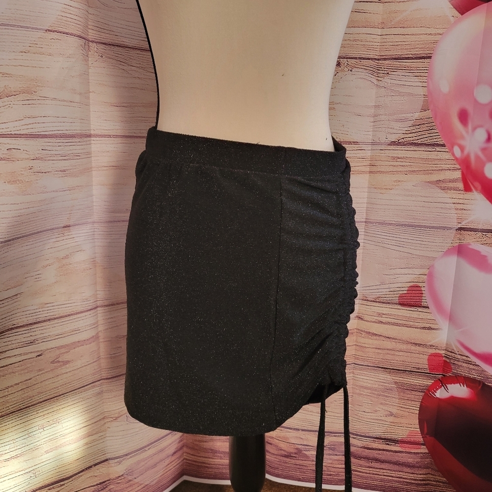 Black Sparkle Stretchy Skirt
